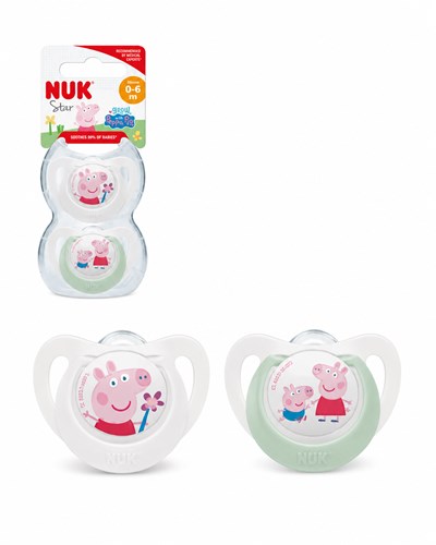 Set de 2 Chup. Star 0-6 meses PEPPA PIG. NUK
