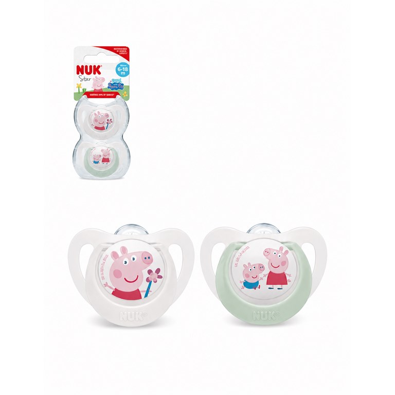 Set de 2 Chup. Star 6-18 meses PEPPA PIG. NUK