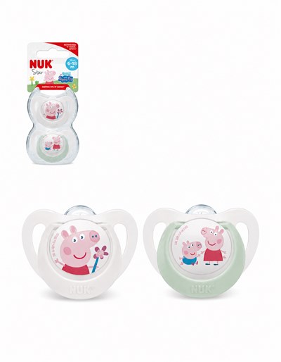 Set de 2 Chup. Star 6-18 meses PEPPA PIG. NUK