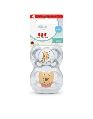 SET 2  CHUPETES PERFECT MATCH AIR WINNIE THE POOH 0-6 M. NUK