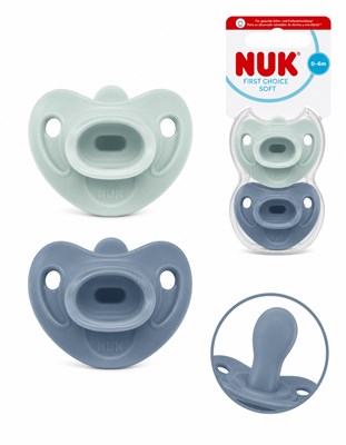SET 2 CHUPETES FIRST CHOICE SOFT 0-6M. NUK