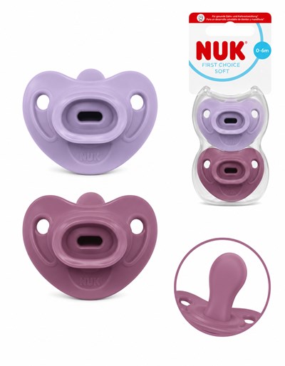 SET 2 CHUPETES FIRST CHOICE SOFT 0-6M. NUK