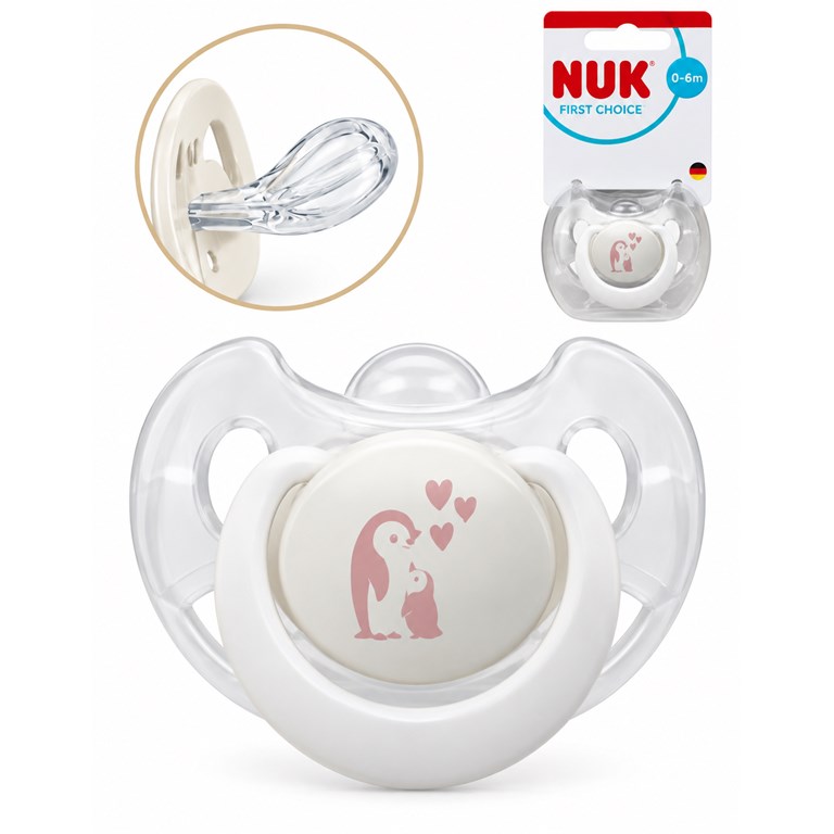 Chupete First Choice 0-6m Pingüino. NUK