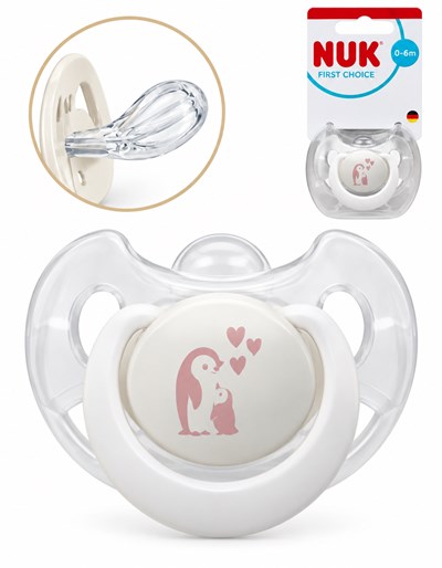 Chupete First Choice 0-6m Pingüino. NUK