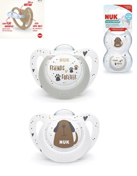 SET DE 2 CHUPETES STAR CATS & DOGS 6 - 18 MESES NUK