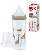 PROMO 25% OFF. MAMADERA PERFECT MATCH JIRAFA + 6 M. 360ML NUK