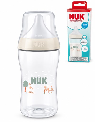 MAMADERA PM 260 ML FLUJO M OVEJA BLANCA. NUK