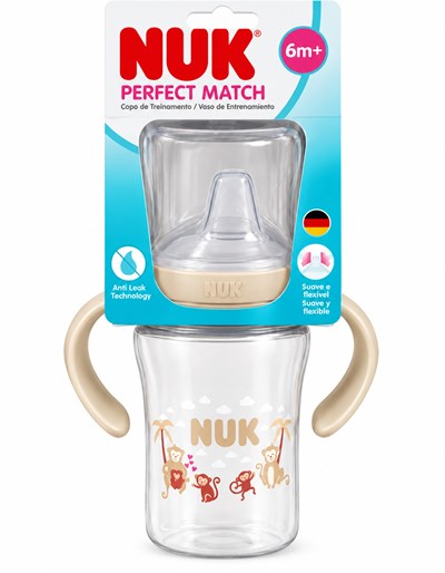 VASO APRENDIZAJE PM 260ML MONO - BEIGE. NUK