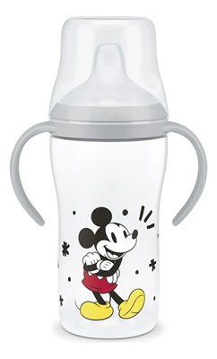 VASO APRENDIZAJE PM 260 ML MICKEY MOUSE - GRIS. NUK