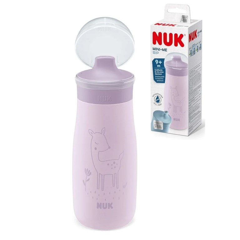 VASO MINI-ME SIP ACERO INOXIDABLE 300 ML CIERVO LILA. NUK