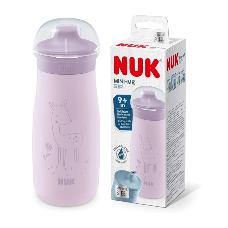 VASO MINI-ME SIP ACERO INOXIDABLE 300 ML CIERVO LILA. NUK