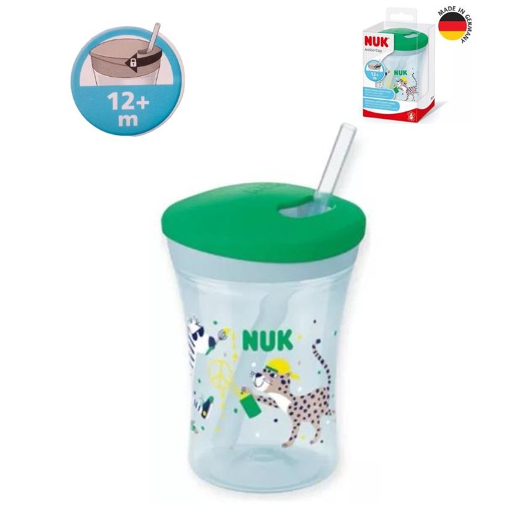 VASO EVO ACTION CUP LEOPARDO VERDE. NUK