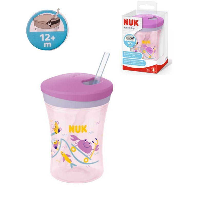 VASO EVO ACTION CUP PEZ VIOLETA. NUK