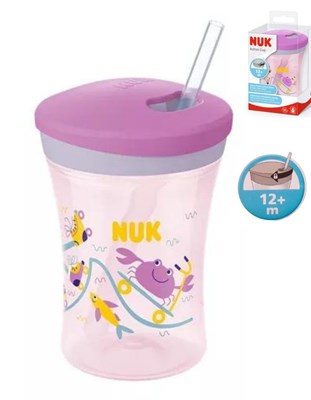 PROMO 35% OFF VASO EVO ACTION CUP PEZ VIOLETA. NUK