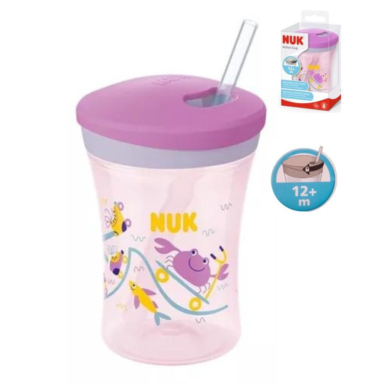 VASO EVO ACTION CUP PEZ VIOLETA. NUK