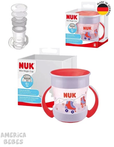 VASO LINEA MINI MAGIC CUP ROJO ESTAMPADO ROLLER NUK