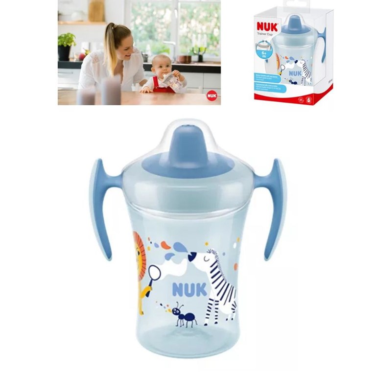 VASO EVO TRAINER CUP CEBRA AZUL. NUK