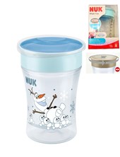 Vaso magic cup 230ml. frozen olaf,ideal para cada etapa del desarrollo. Con borde 360° para beber como si fuera un vaso común.Nuk