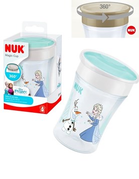 Vaso magic cup 230ml frozen elsa,ideal para cada etapa del desarrollo. Con borde 360° para beber como si fuera un vaso común. Nuk