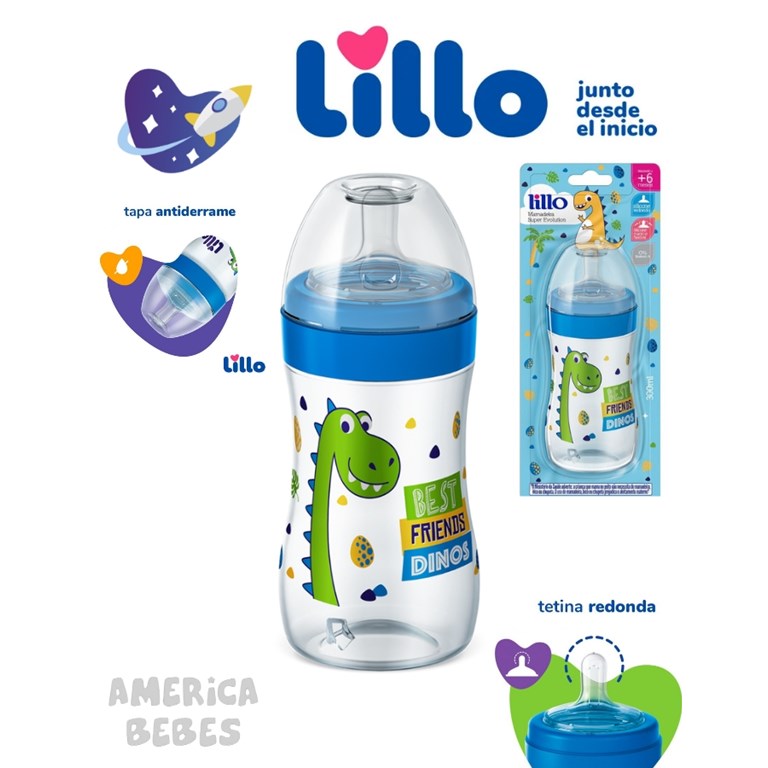 MAMADERA SUPER EVOLUTION MAGIA 300 ML AZUL LILLO