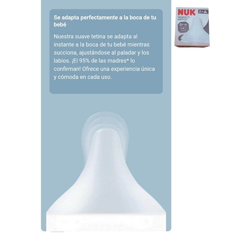 TETINA PERFECT MATCH, SILICONA 0+M. NUK