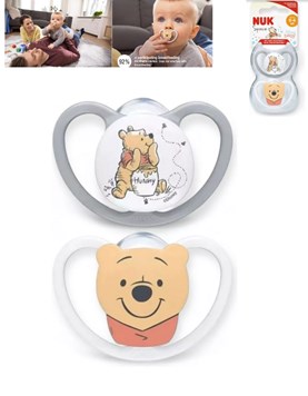 Promo 30% off SET 2 CHUPETES SPACE WINNIE THE POOH 0-6 MESES. DISNEY