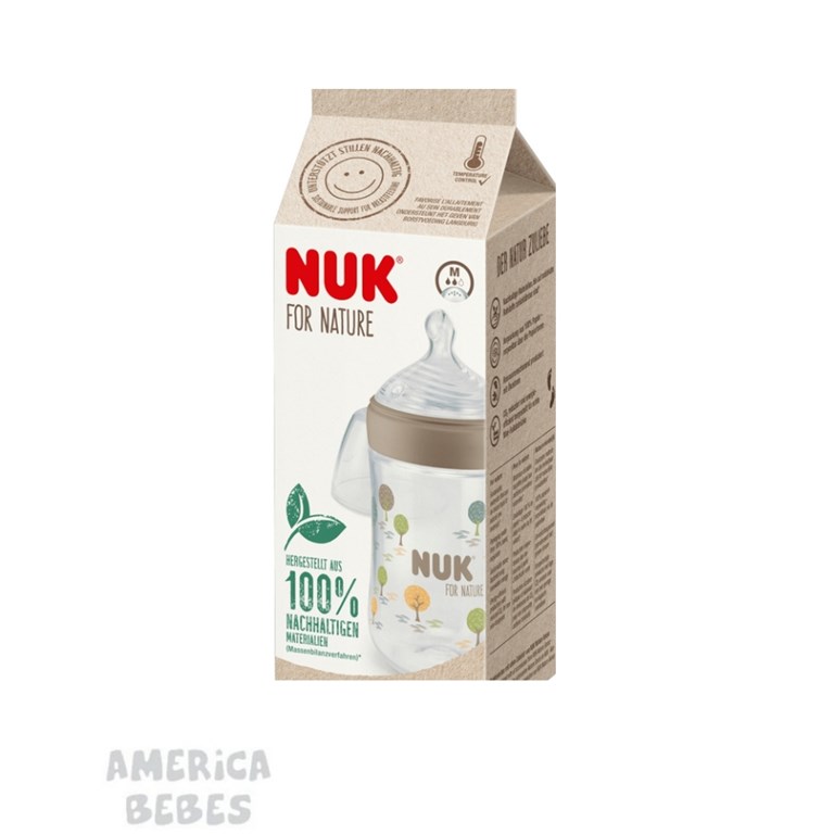 MAMADERA 260 ML PARA BEBES LINEA FOR NATURE NUK