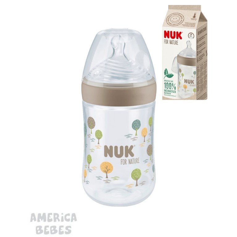 MAMADERA 260 ML PARA BEBES LINEA FOR NATURE NUK