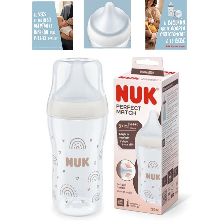 MAMADERA PERFECT MATCH 3+M 260ML. NUK