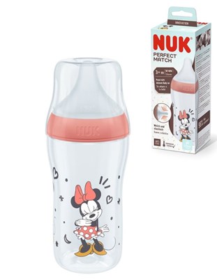 MAMADERA PERFECT MATCH, MINNIE 3+M  260ML. DISNEY