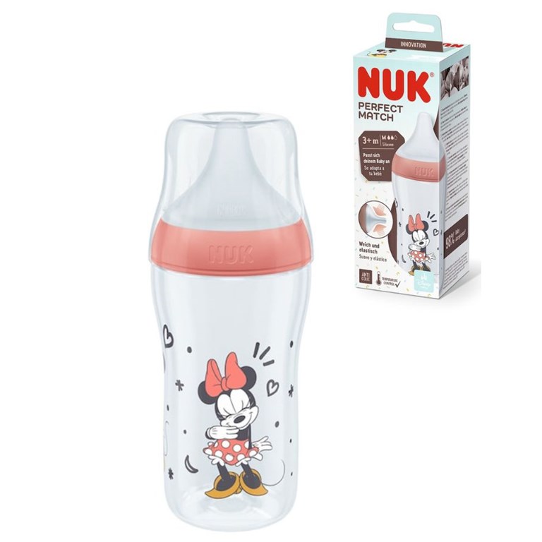MAMADERA PERFECT MATCH, MINNIE 3+M 260ML. DISNEY