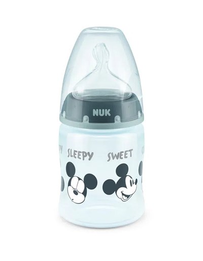 MAMADERA FIRST CHOICE CON CONTROLDE TEMPERATURA 150 ML MICKEY MOUSE DISNEY