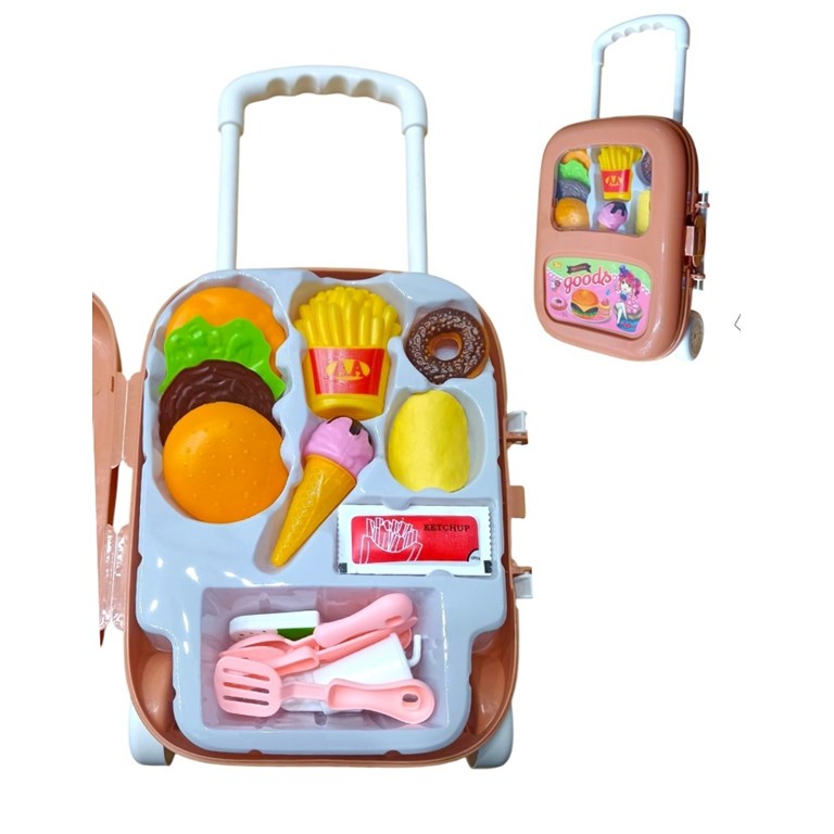 171-218 SET DE COMIDA X17 PCS EN VALIJA CON CARRITO