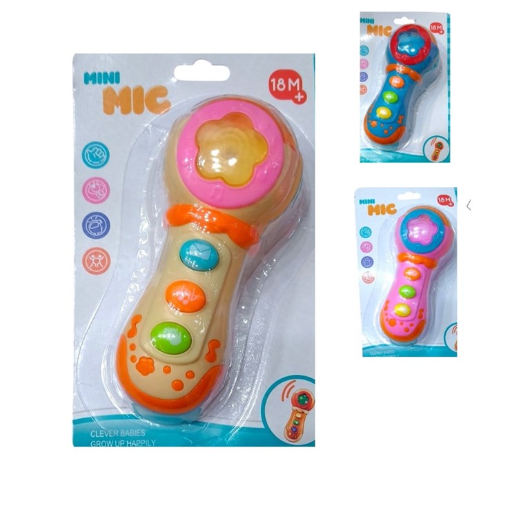 MS-24-01 MICROFONO INFANTIL A PILA CON LUZ Y SONIDO