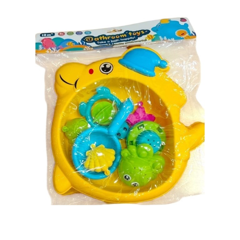 KS-32 SET DE BAÑO FORMA PEZ CON ACCESORIOS EN BOLSA PVC