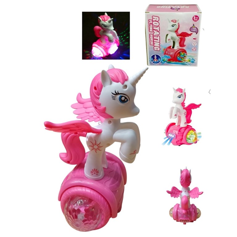 ZX378-7 UNICORNIO A PILA CON LUZ Y SONIDO EN CAJA