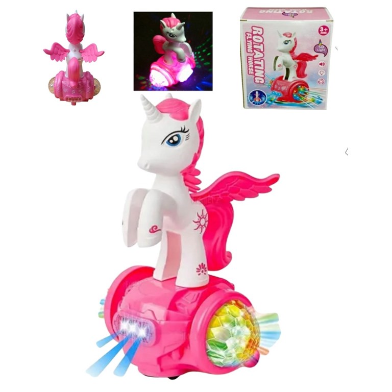 ZX378-7 UNICORNIO A PILA CON LUZ Y SONIDO EN CAJA