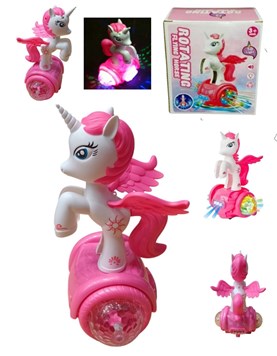 ZX378-7 UNICORNIO A PILA CON LUZ Y SONIDO EN CAJA
