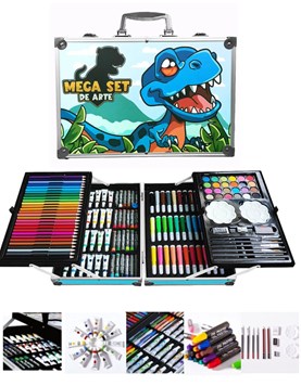 504-25-1 VALIJA METALICA DE ARTE X145 PCS DISEÑO DINO