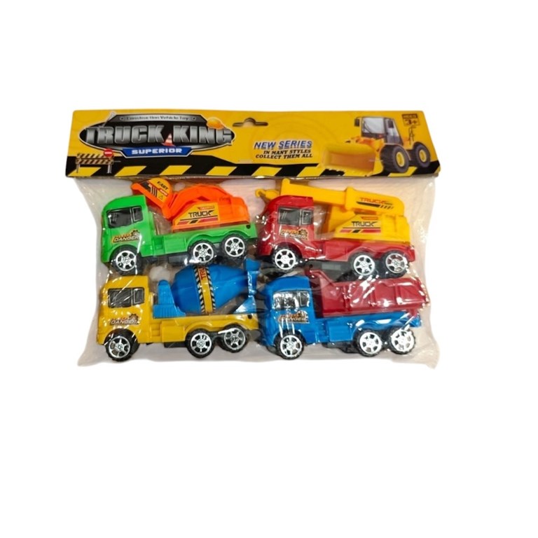553-40 CAMION DE CONSTRUCCION X 4 EN BOLSA PVC