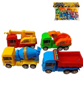 553-40 CAMION DE CONSTRUCCION X 4 EN BOLSA PVC