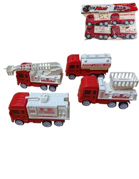 553-40 CAMION BOMBERO X 4 EN BOLSA PVC