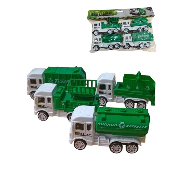 553-50 CAMION RECOLECTOR DE RECIDUOS X 4 EN BOLSA PVC