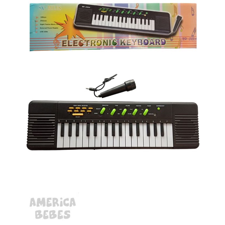 MS-24-03 ORGANO PIANO MUSICAL CON MICROFONO EN CAJA PARA NIÑO