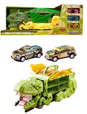 866-304 PISTA LANZADORA FORMA DINOSAURIO CON 6 AUTOS EN CAJA