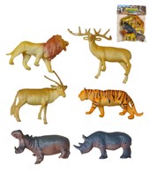 999B-2 ANIMALES DESELVA X 6PCS EN BOLSA PVC