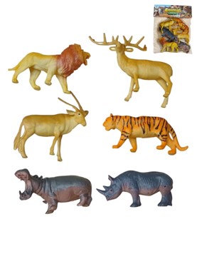 999B-2 ANIMALES DESELVA X 6PCS EN BOLSA PVC