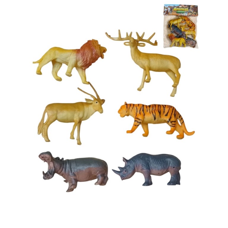 999B-2 ANIMALES DESELVA X 6PCS EN BOLSA PVC