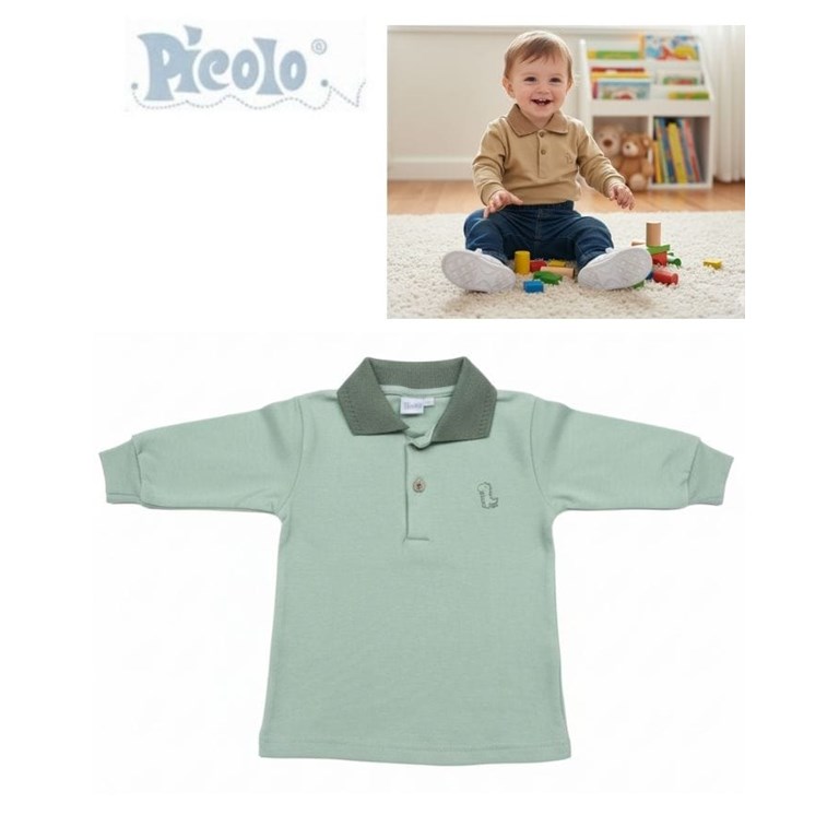 Chomba manga larga de interlock para bebe.Piccolo