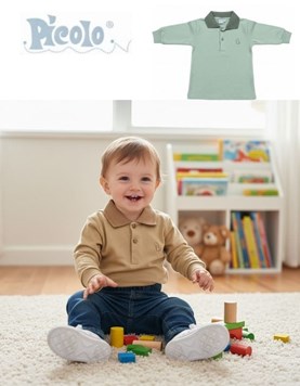 Chomba manga larga de interlock para bebe.Piccolo